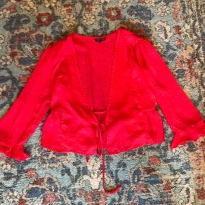 Top shop tie front top